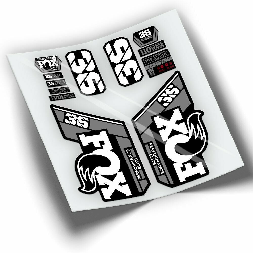PEGATINAS HORQUILLA FOX 26 PERFORMANCE ELITE 2021-2023 BICOLOR WP426, COLOR: BLANCO