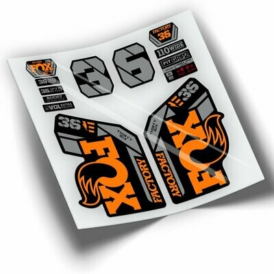 PEGATINAS HORQUILLA FOX 36 FACTORY EBIKE 2021-2023 BICOLOR WP428