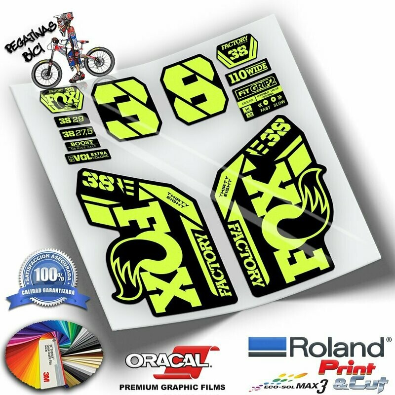PEGATINAS HORQUILLA FOX 38 FACTORY EBIKE 2021-2023 COLORES WP437