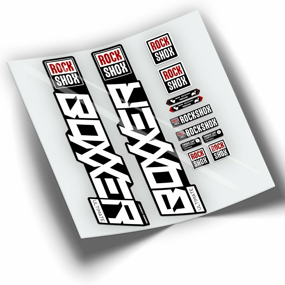PEGATINAS ROCKSHOX BOXXER 2020 WP300, COLOR: BLANCO