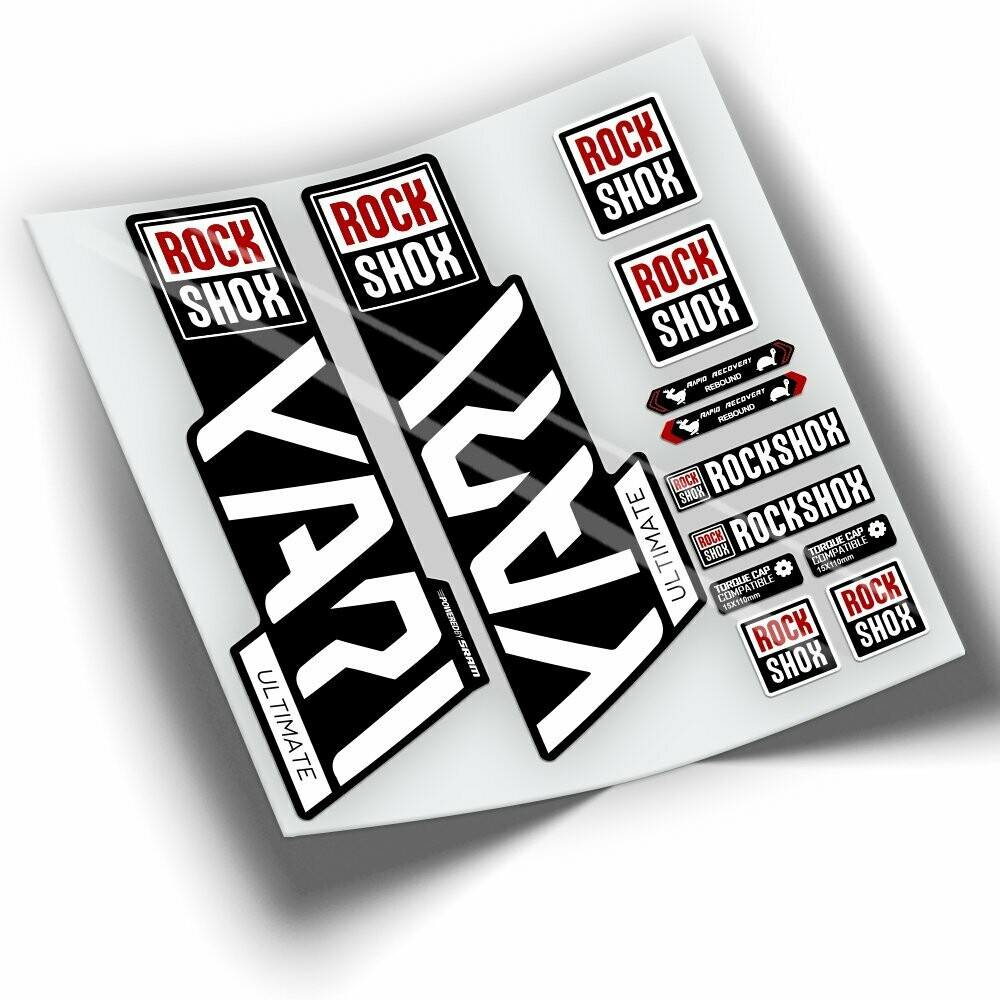 PEGATINAS HORQUILLA ROCKSHOX YARI 2020 WP292, COLOR: BLANCO