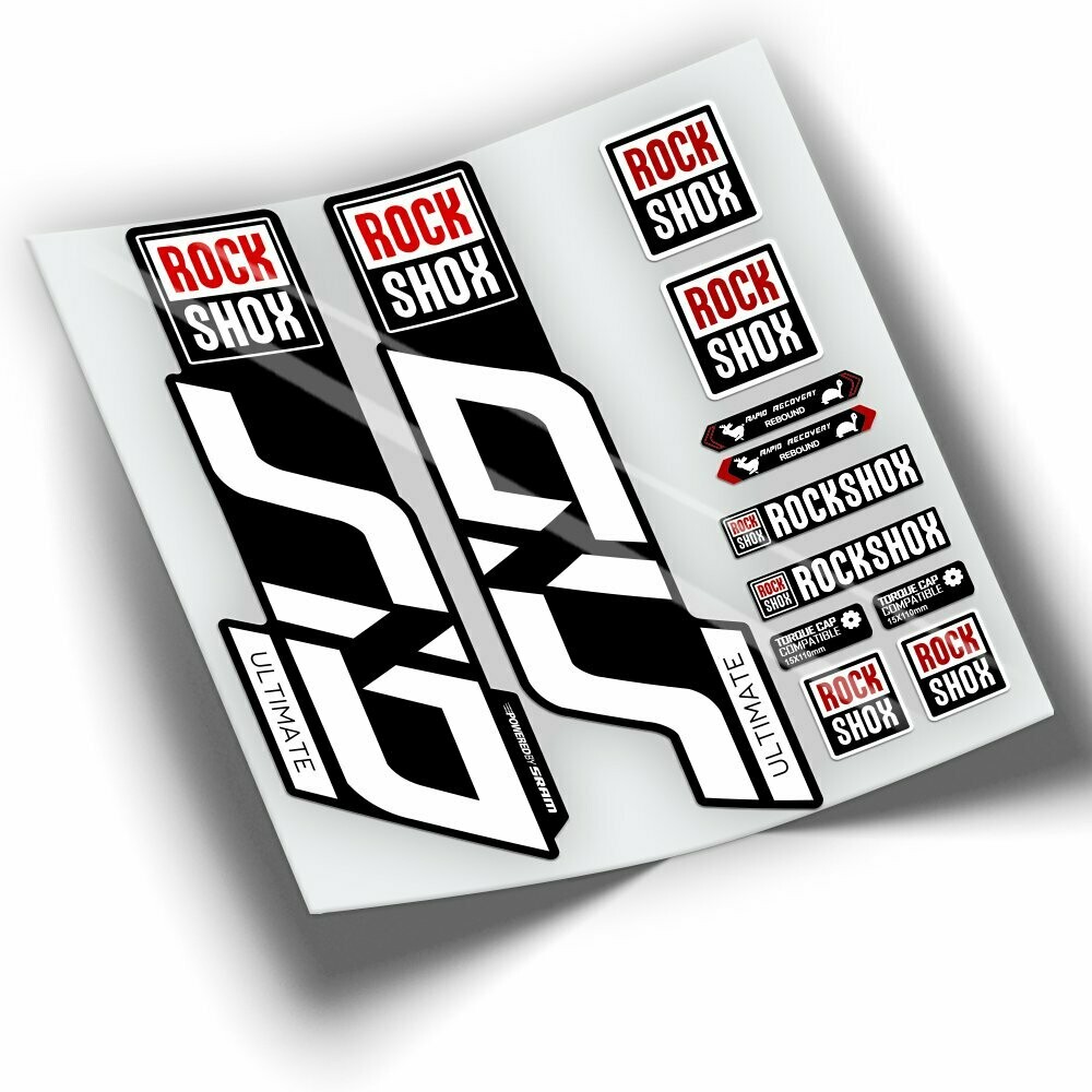 PEGATINA HORQUILLA ROCKSHOX SID 2020 WP288, COLOR: BLANCO