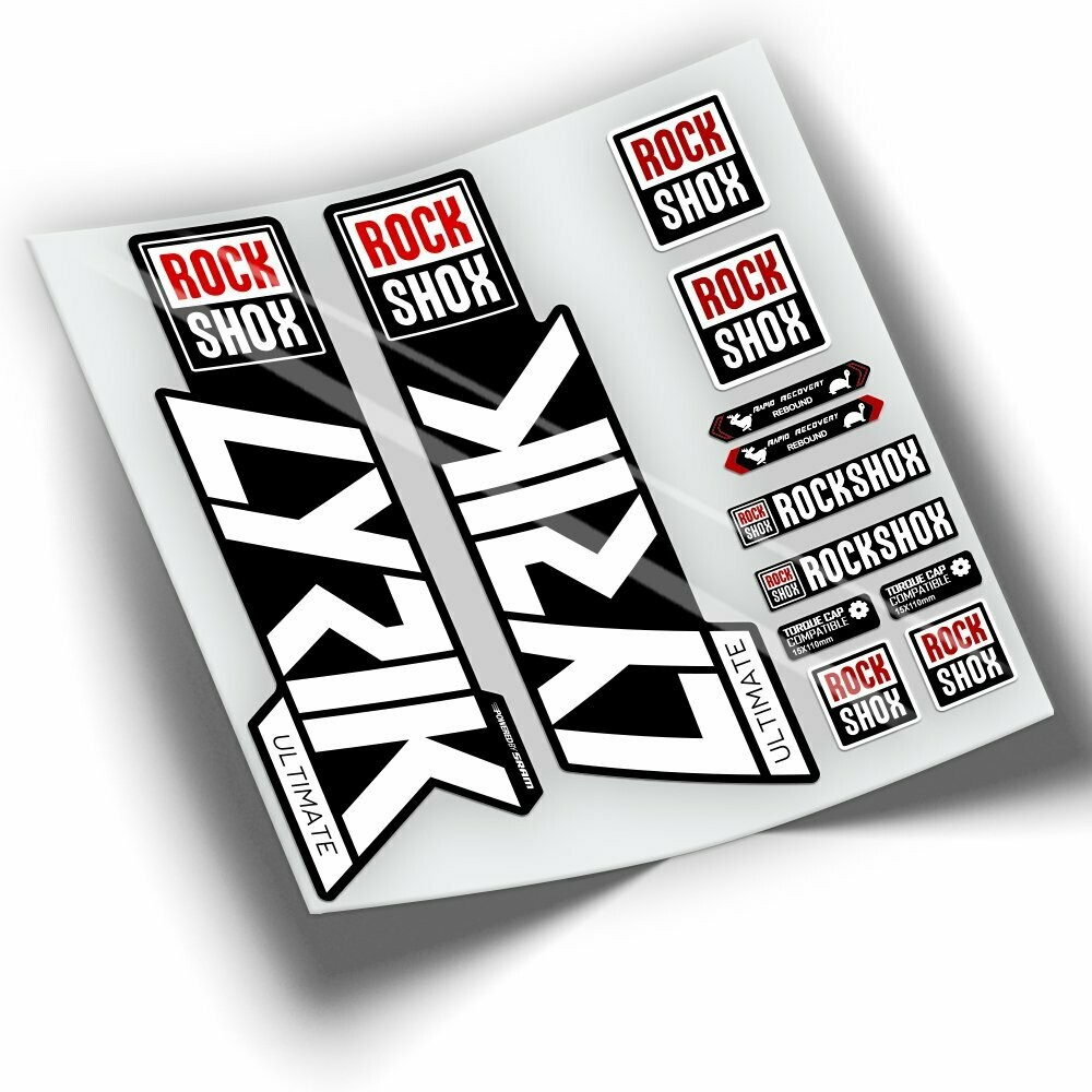 PEGATINA HORQUILLA ROCKSHOX LYRIK 2020 WP284, COLOR: BLANCO