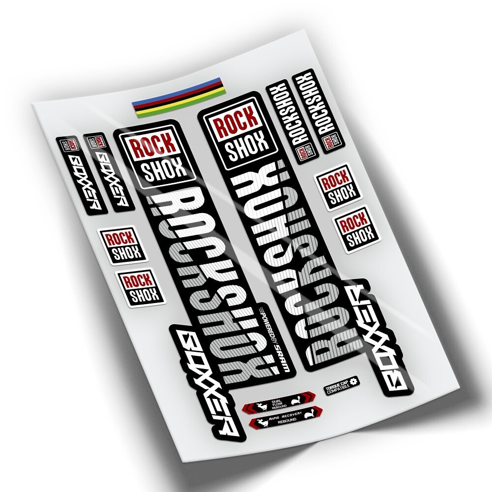 PEGATINAS ROCKSHOX BOXXER 2019 WP244, COLORES: BLANCO