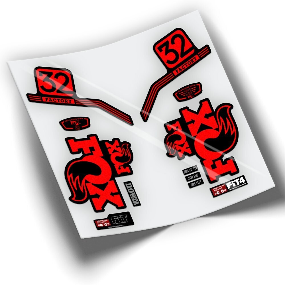 PEGATINAS FOX 32 PRO ISSUE SERIES WP231, COLOR: ROJO FLUOR