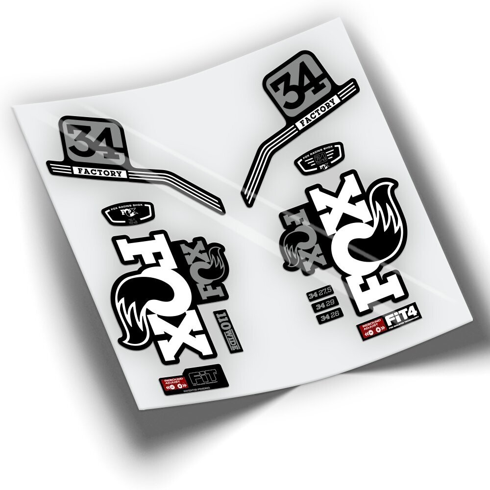 PEGATINAS FOX 34 PRO ISSUE SERIES WP229, COLOR: BLANCO