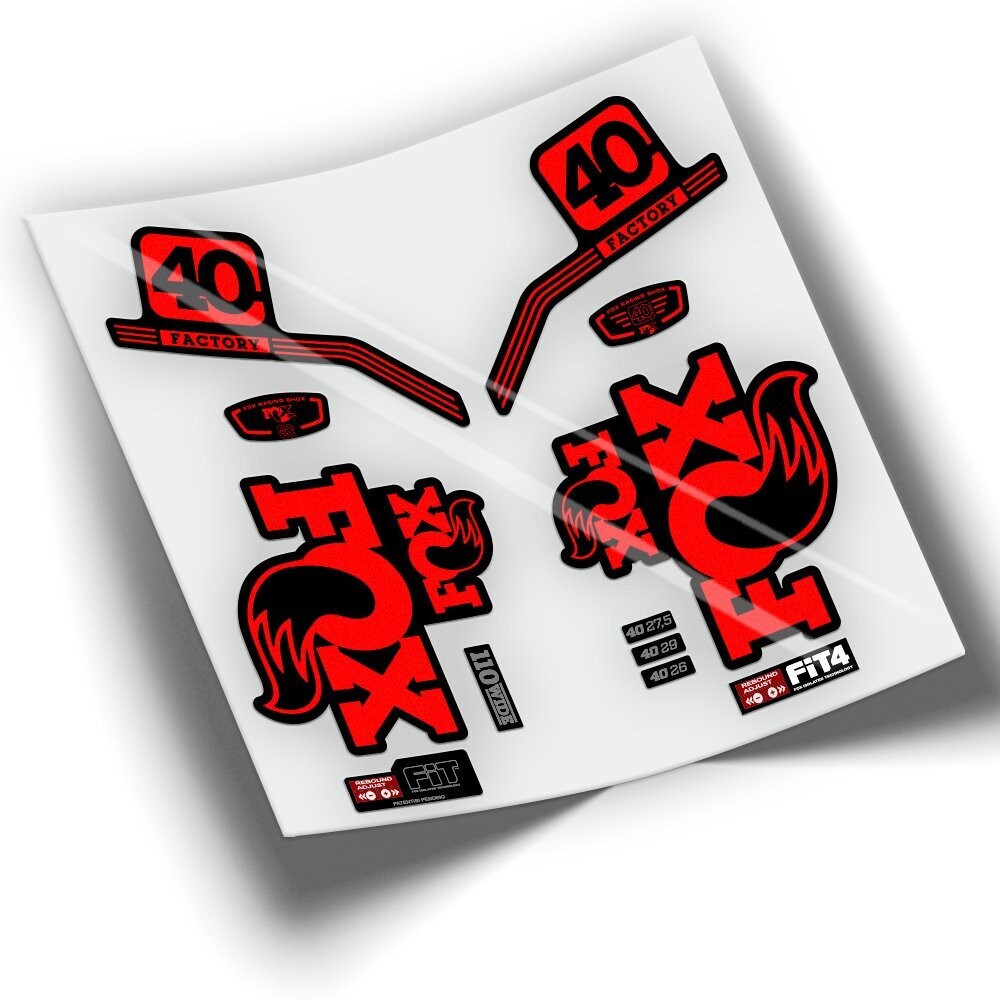 PEGATINAS FOX 40 PRO ISSUE SERIES WP222, COLOR: ROJO FLUOR