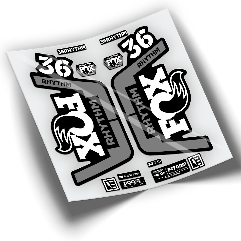 PEGATINAS HORQUILLA FOX 36 RHYTHM SERIE 2019 WP214, COLOR: BLANCO