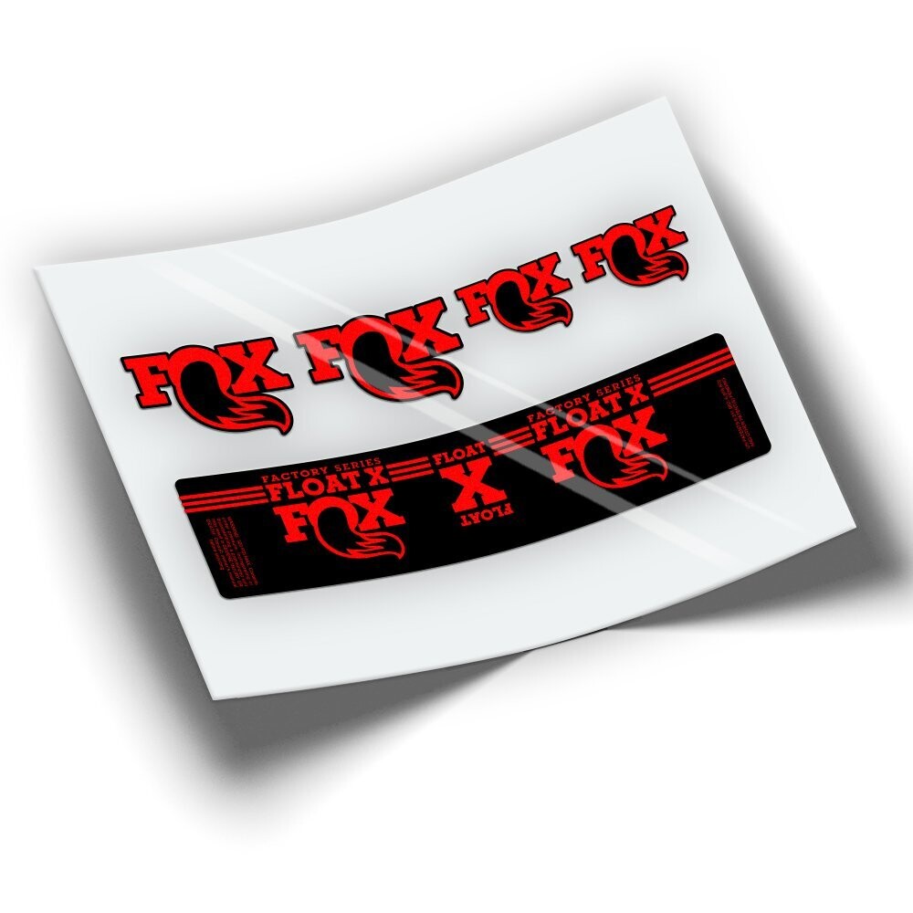 PEGATINAS FOX FLOAT X FACTORY WP194, COLOR: ROJO FLUOR
