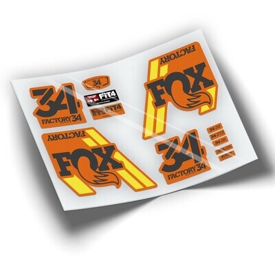 PEGATINA FOX 34 2018 FONDO NARANJA WP89