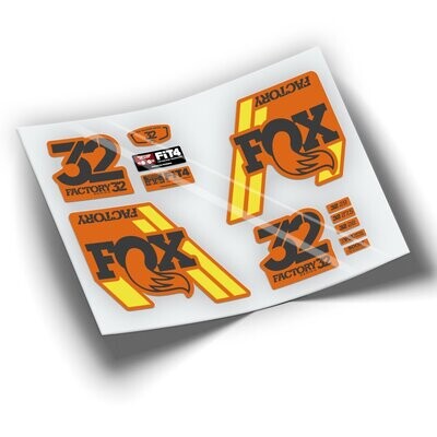 PEGATINA FOX 32 2018 FONDO NARANJA WP88