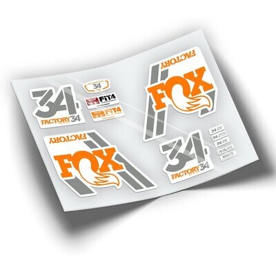 PEGATINAS FOX 34 2018 DOS COLORES WP84