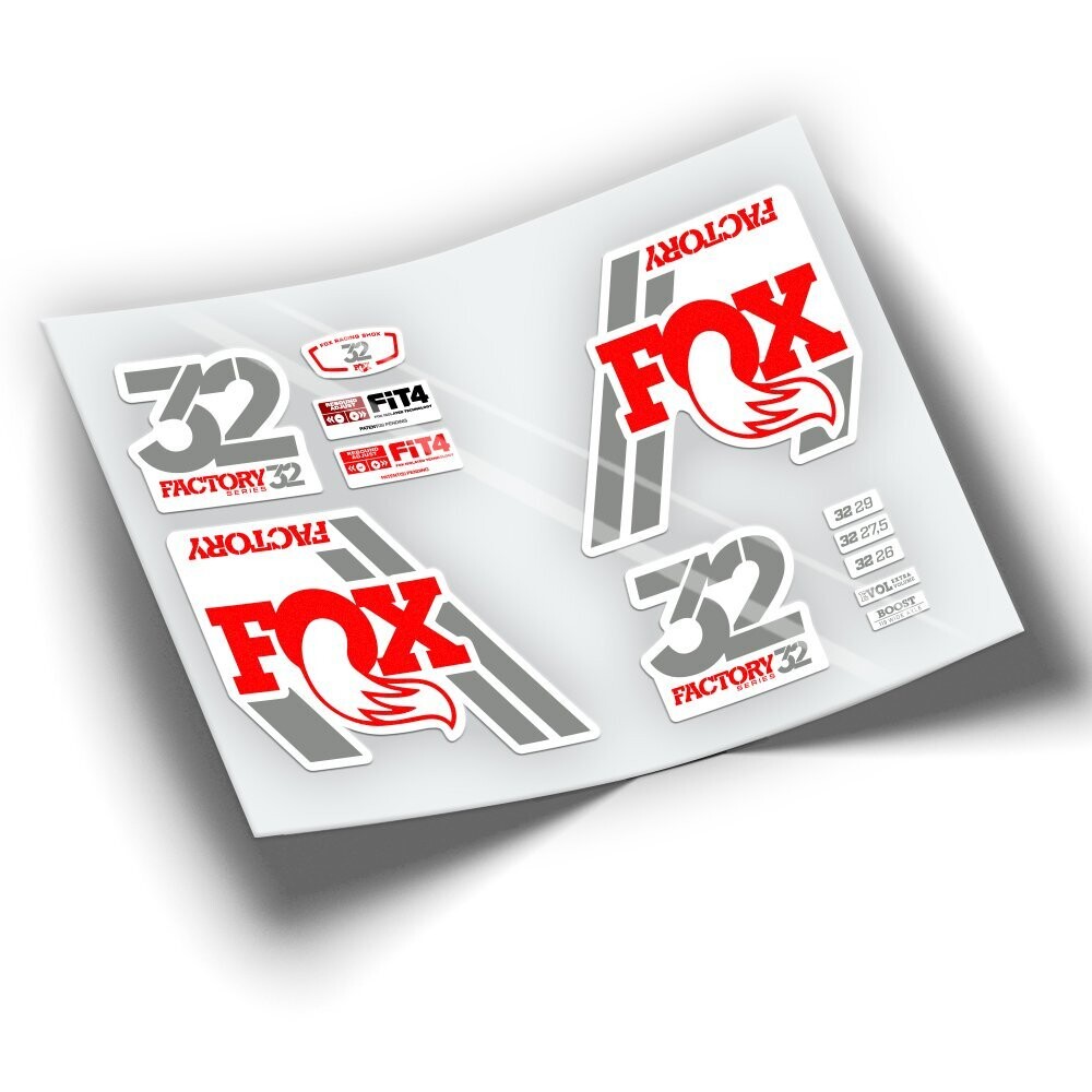 PEGATINAS FOX 32 2018 DOS COLORES WP83, COLOR: ROJO FLUOR