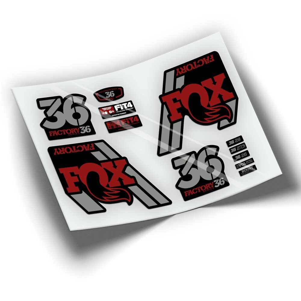 PEGATINAS FOX 36 2018 DOS COLORES WP81, COLOR: ROJO FLUOR