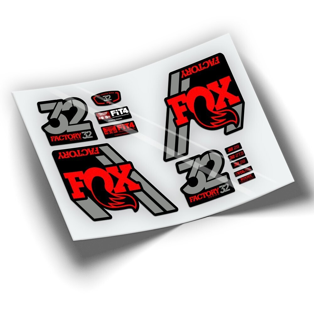 PEGATINAS FOX 32 2018 DOS COLORES WP79, COLOR: ROJO FLUOR
