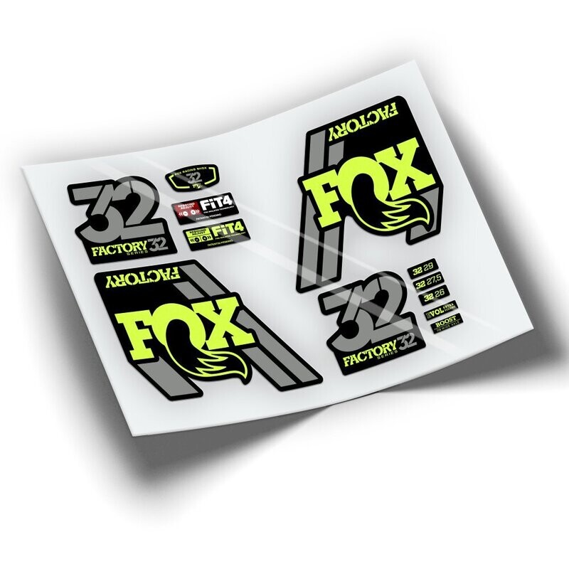 PEGATINAS FOX 32 2018 DOS COLORES WP79