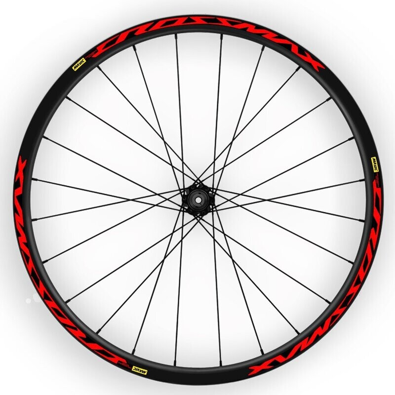 PEGATINAS LLANTAS MAVIC CROSSMAX ELITE WH02, COLOR: ROJO FLUOR