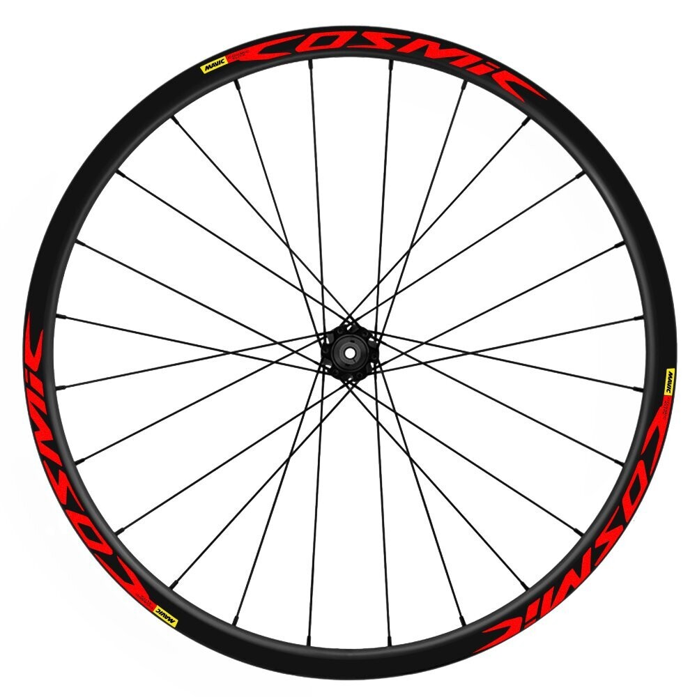 PEGATINAS LLANTAS  MAVIC COSMIC ELITE WH16, COLOR: ROJO FLUOR