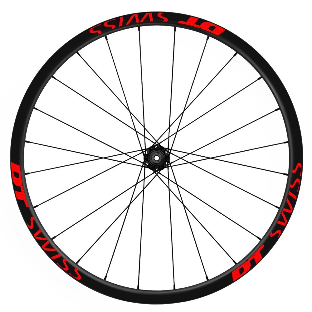 PEGATINAS LLANTAS DT SWISS WH38, COLOR: ROJO FLUOR