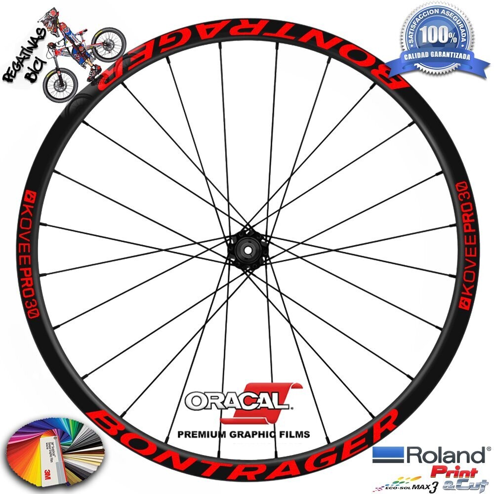 PEGATINAS LLANTAS BONTRAGER KOVEE PRO 30 WH61, COLOR: ROJO FLUOR