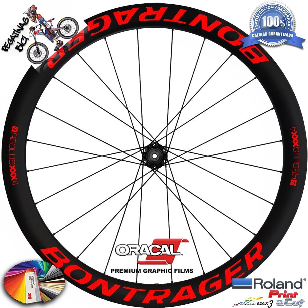 PEGATINAS LLANTAS BONTRAGER AEOLUS XXX 4 WH64, COLOR: ROJO FLUOR