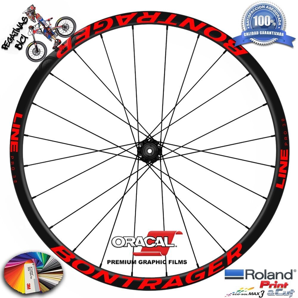 PEGATINAS LLANTAS BONTRAGER LINE PRO 30 WH67, COLOR: ROJO FLUOR