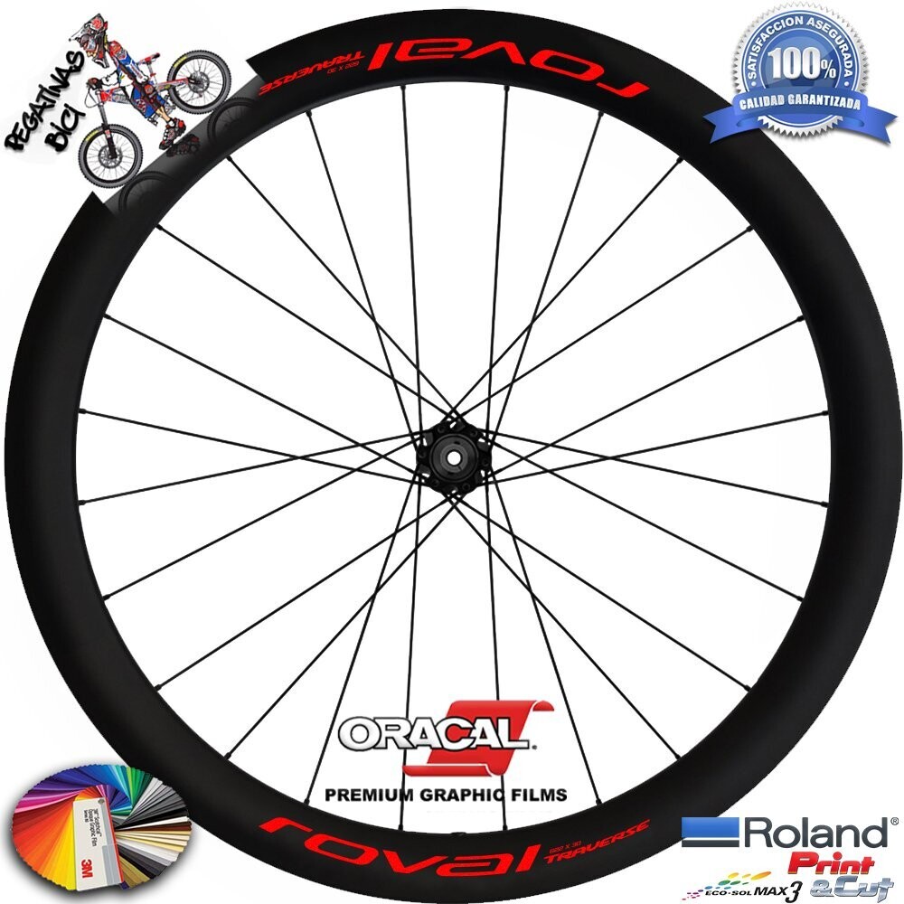PEGATINAS LLANTAS ROVAL TRAVERSE 2020 WH71, COLOR: ROJO FLUOR