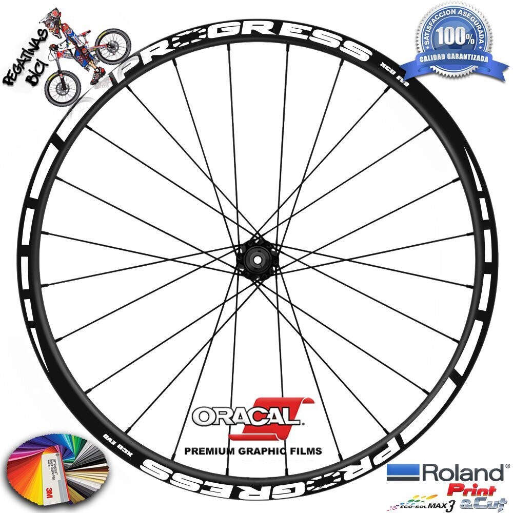 PEGATINAS LLANTAS PROGRES XCD EVO MOD. 02 WH76, COLOR: BLANCO