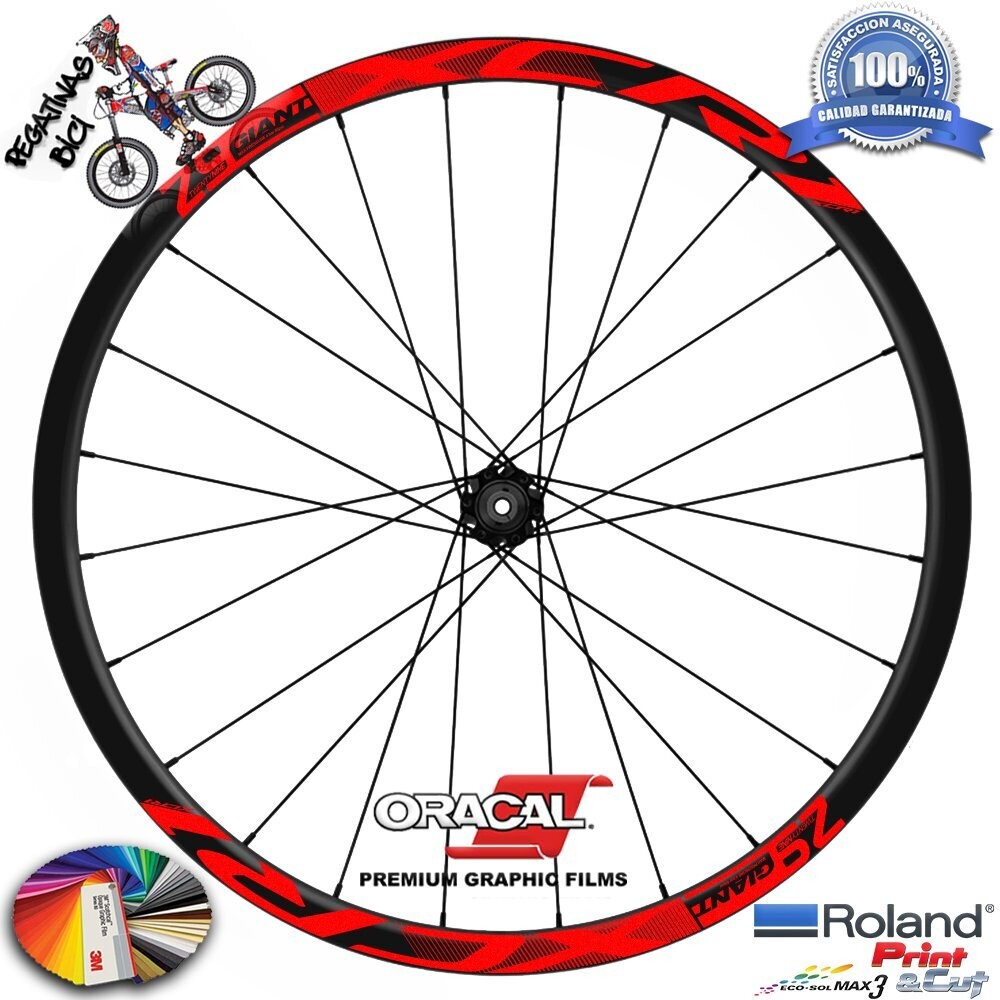 PEGATINA LLANTA GIANT XCR1 29 WH101, COLOR: ROJO FLUOR