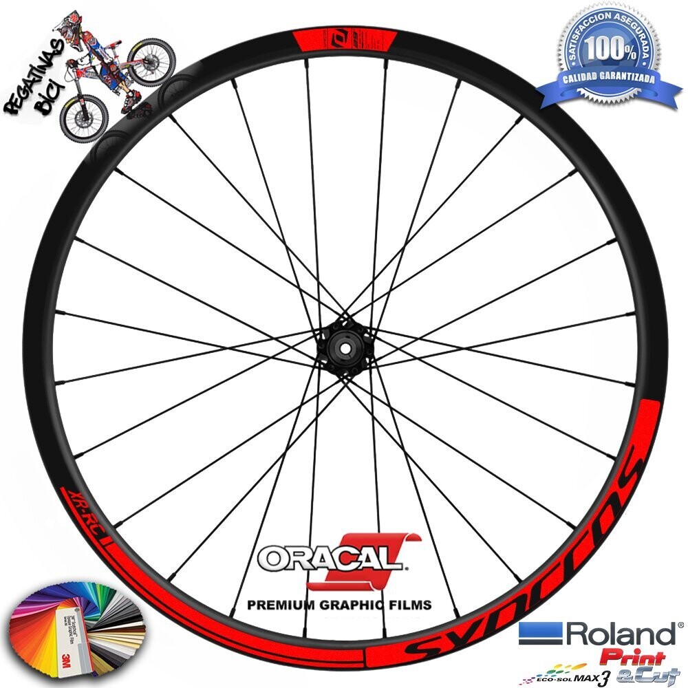 PEGATINAS LLANTAS SYNCROS XR RC 29 WH105, COLOR: ROJO FLUOR