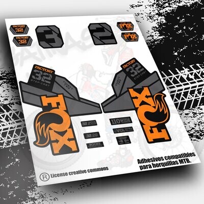 PEGATINAS HORQUILLAS FOX 32 FACTORY PEGATINAS HORQUILLAS FOX 32 FACTORY