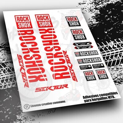 PEGATINAS HORQUILLAS ROCK SHOX SEKTOR PB24 PEGATINAS HORQUILLAS ROCK SHOX SEKTOR PB24