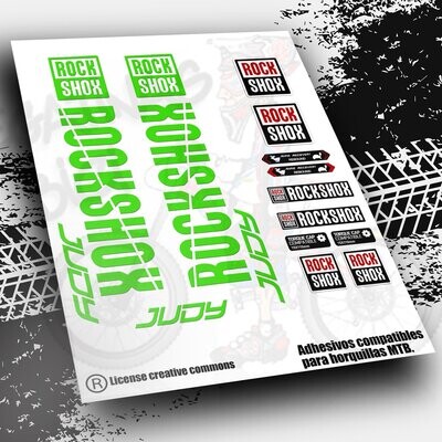 PEGATINAS HORQUILLAS ROCK SHOX JUDY PB42 PEGATINAS HORQUILLAS ROCK SHOX JUDY PB42