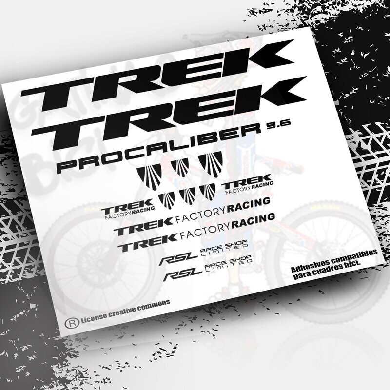 PEGATINAS CUADRO TREK PRO CALIBER 9.6 2021