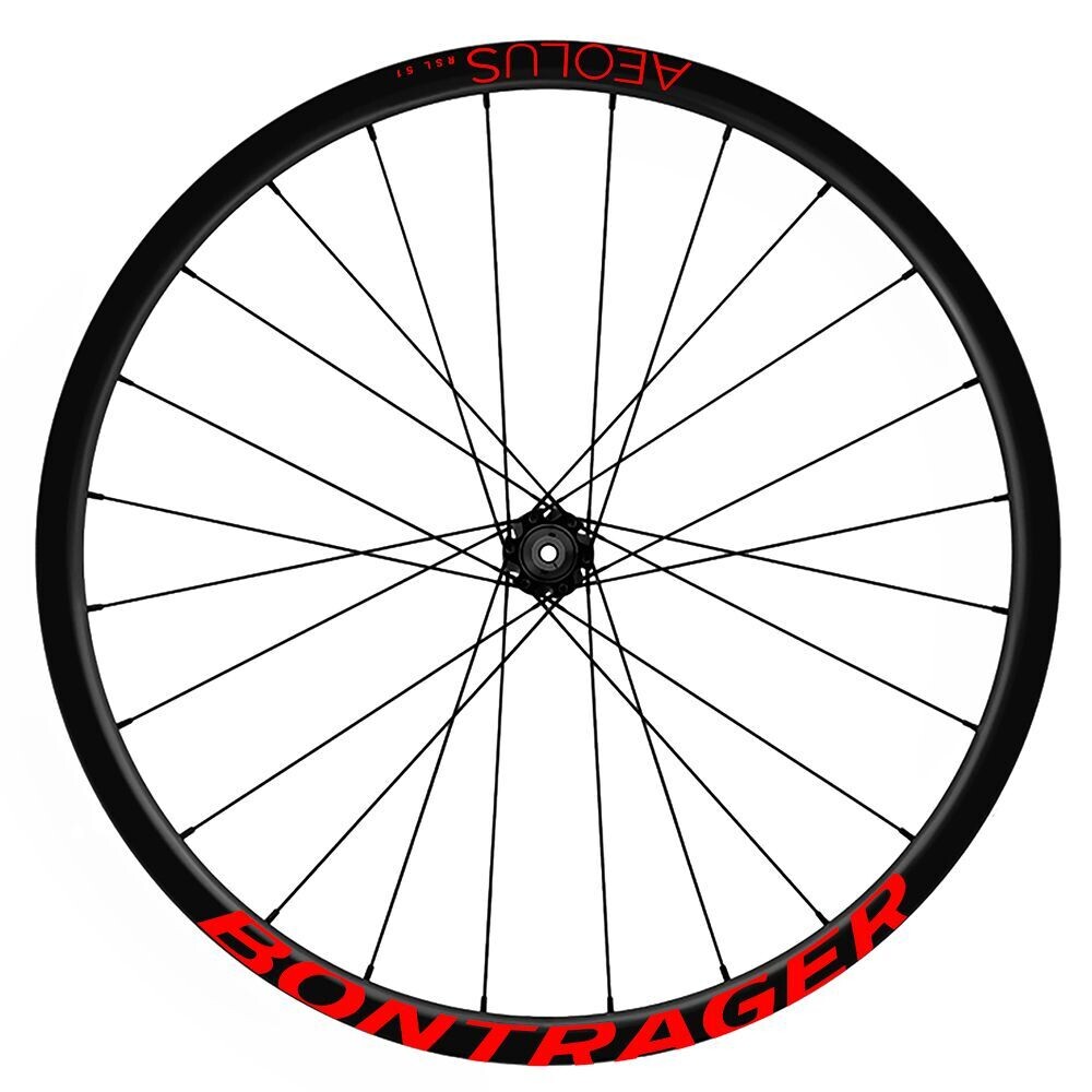 KIT DE PEGATINAS COMPATIBLES PARA LLANTAS BONTRAGER AEOLUS RSL 51 2022-23 WH110, COLOR: ROJO FLUOR