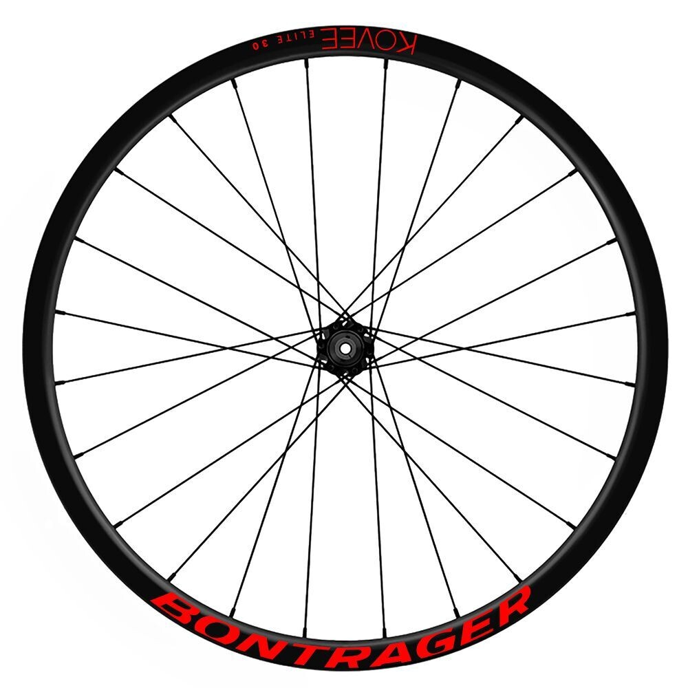 KIT DE PEGATINAS COMPATIBLES PARA LLANTAS BONTRAGER KOVEE ELITE 30 2023 WH111, COLOR: ROJO FLUOR