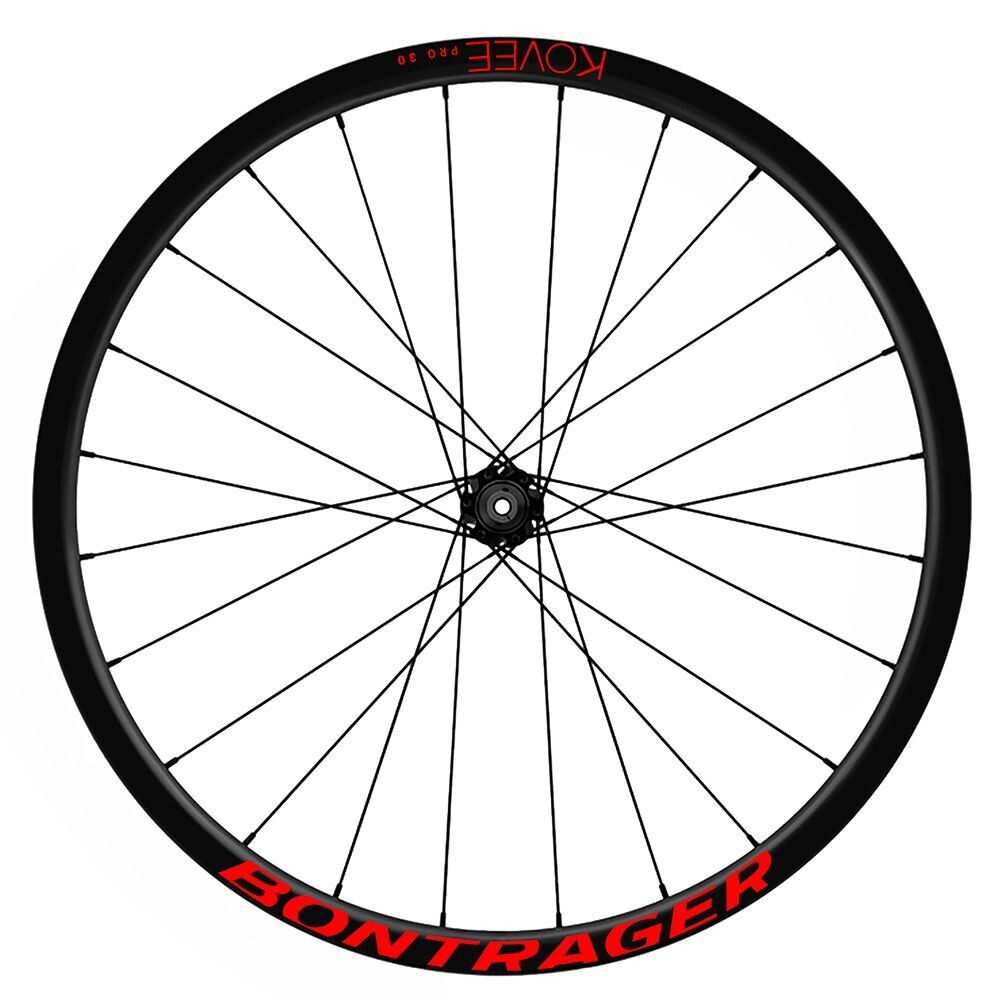 KIT DE PEGATINAS COMPATIBLES PARA LLANTAS BONTRAGER KOVEE PRO 30 2023 WH112, COLOR: ROJO FLUOR