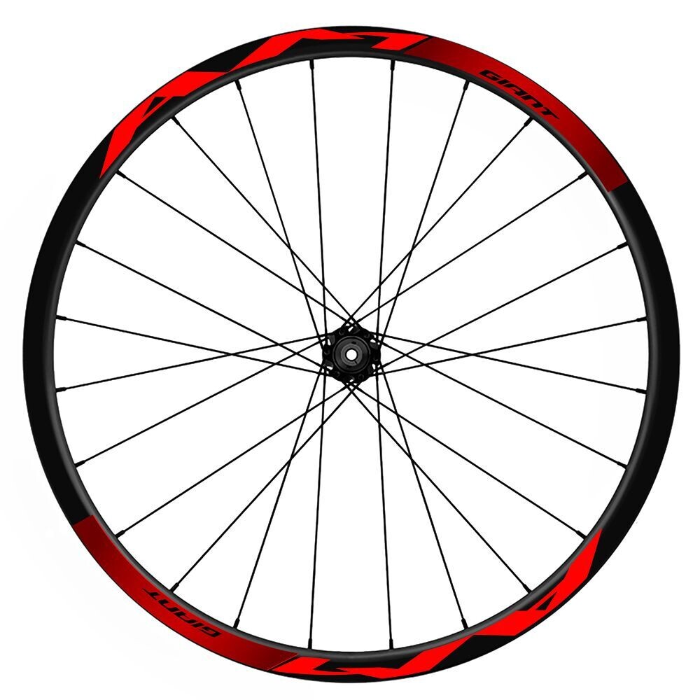 KIT DE PEGATINAS COMPATIBLES PARA LLANTAS GIANT AM WH121, COLOR: ROJO FLUOR