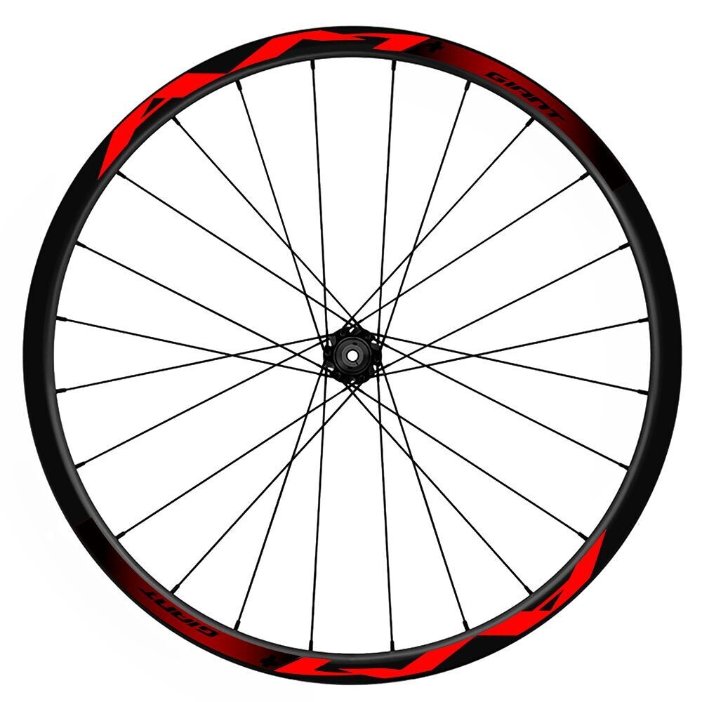 KIT DE PEGATINAS COMPATIBLES PARA LLANTAS GIANT AM+ PLUS 27,5 WH122, COLOR: ROJO FLUOR