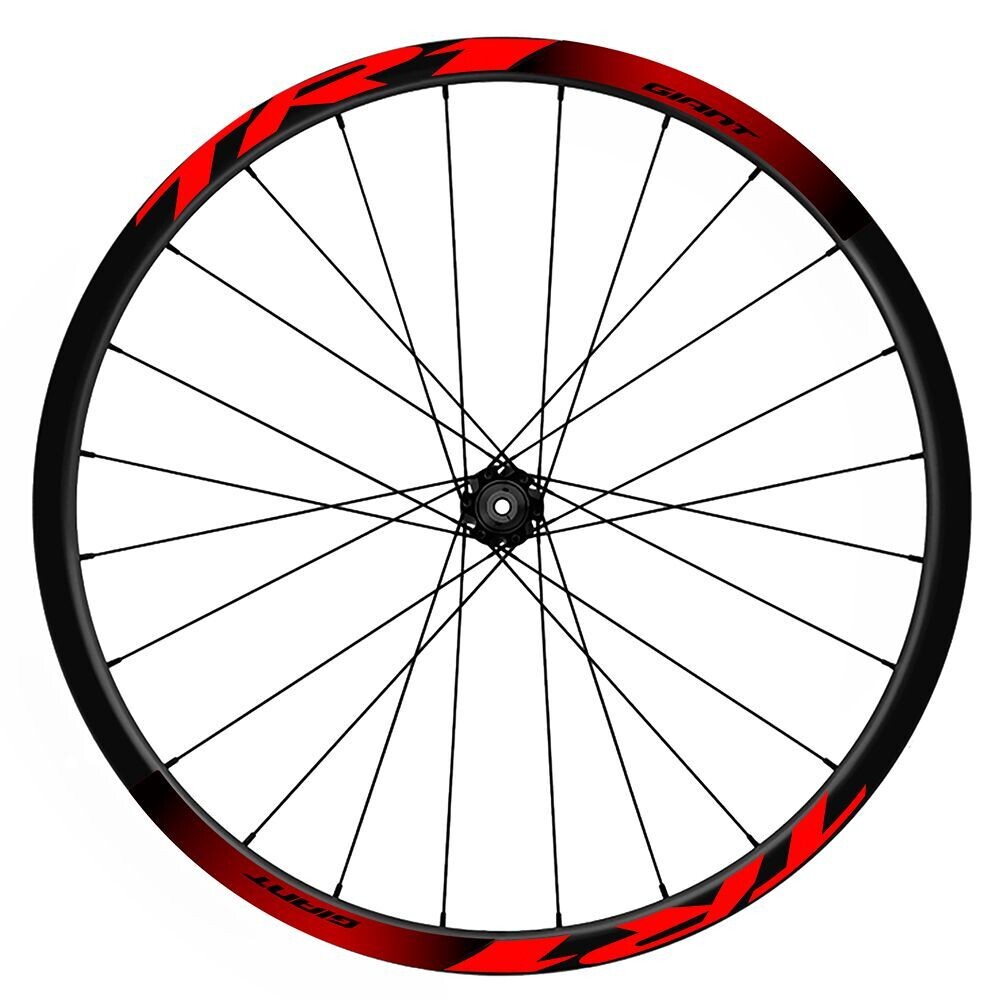 KIT DE PEGATINAS COMPATIBLES PARA LLANTAS GIANT TR1 EBIKE WH123, COLOR: ROJO FLUOR