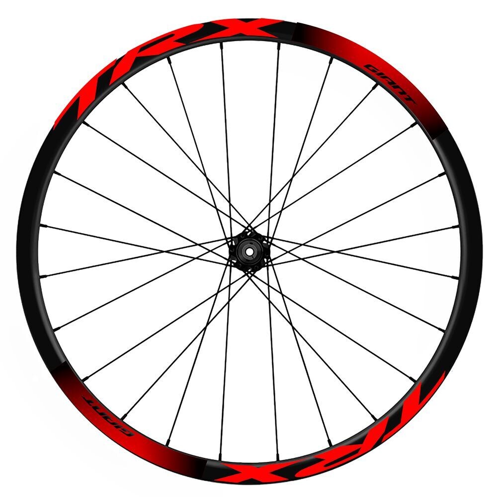 KIT DE PEGATINAS COMPATIBLES PARA LLANTAS GIANT TRX WH124, COLOR: ROJO FLUOR
