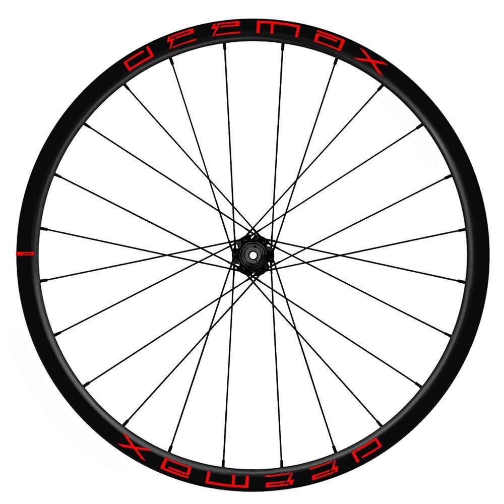 KIT DE PEGATINAS COMPATIBLES PARA LLANTAS MAVIC DEEMAX 550 EBIKE 2022 WH129, COLOR: ROJO FLUOR