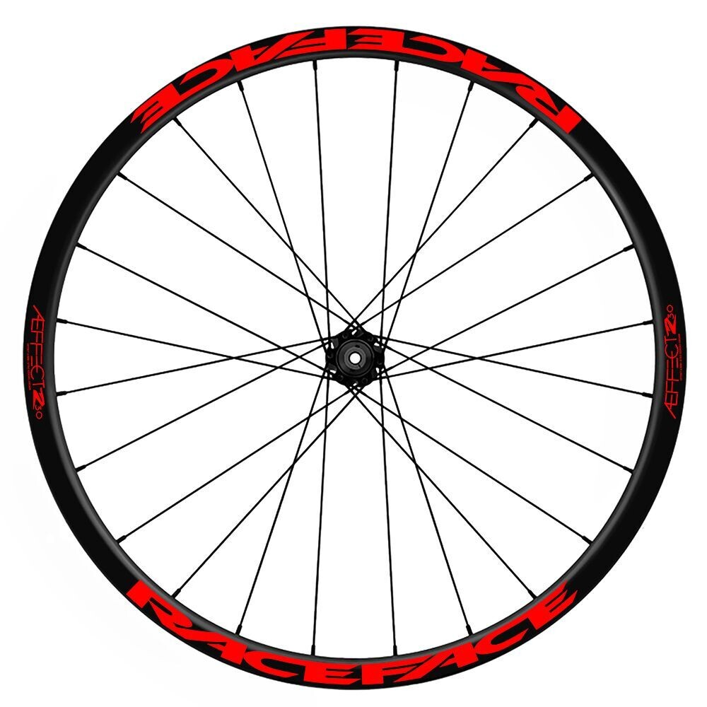 KIT DE PEGATINAS COMPATIBLES PARA LLANTAS RACEFACE AEFECT R 30 ASIMETRIC 2022 WH132, COLOR: ROJO FLUOR
