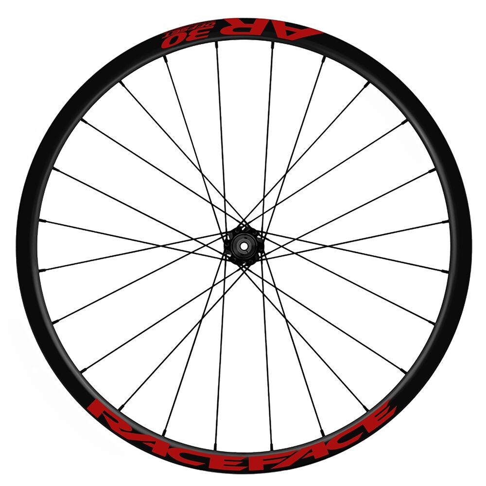 KIT DE PEGATINAS COMPATIBLES PARA LLANTAS RACEFACE ARC30 2022 WH133, COLOR: ROJO FLUOR
