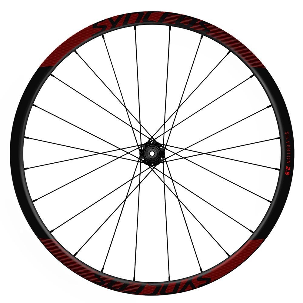 KIT DE PEGATINAS COMPATIBLES PARA LLANTAS SYNCROS SILVERTON 2.5 WH138, COLOR: ROJO FLUOR