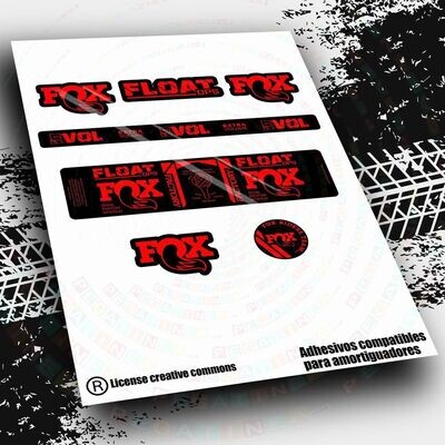 KIT DE PEGATINAS COMPATIBLES PARA AMORTIGUADOR FOX FLOAT DPS FACTORY 2021-22 WP470