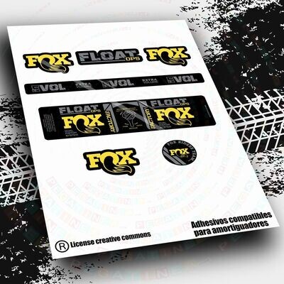 KIT DE PEGATINAS COMPATIBLES PARA FOX FLOAT DPS FACTORY 2021-22 WP471