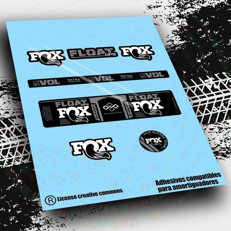 KIT DE PEGATINAS COMPATIBLES PARA FOX FLOAT DPS ELITE 2021-22 WP472