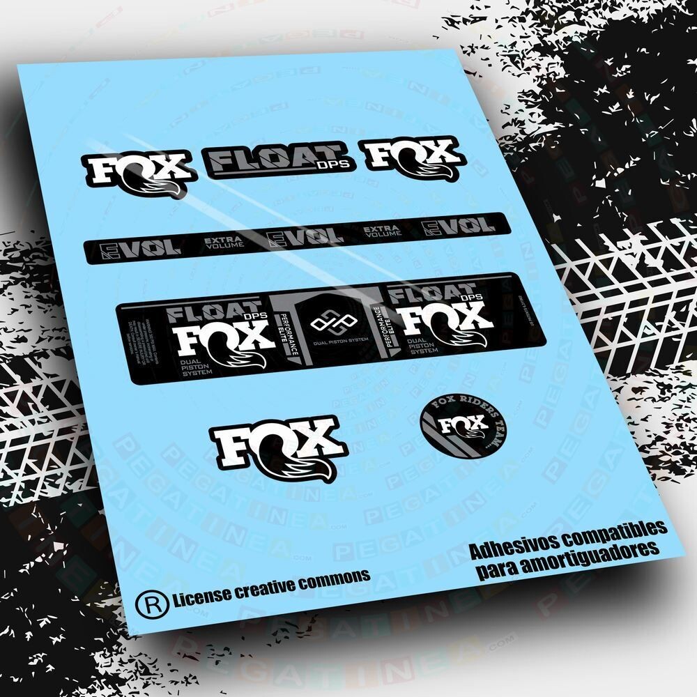 KIT DE PEGATINAS COMPATIBLES PARA FOX FLOAT DPS ELITE 2021-22 WP472, COLOR: BLANCO