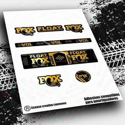 KIT DE PEGATINAS COMPATIBLES PARA FOX FLOAT DPS ELITE 2021-22 WP473